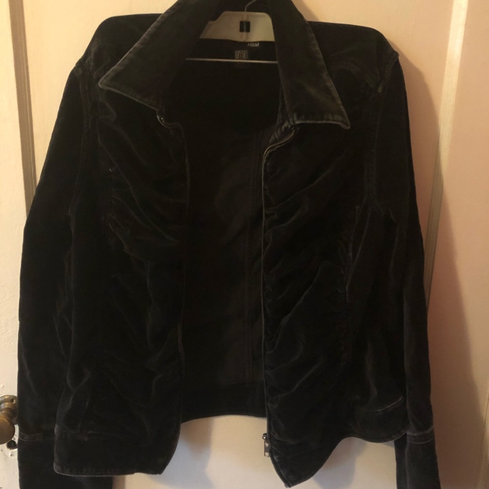 Black velvet jacket